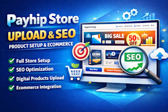 design payhip store upload product setup digital shop seo optimization ecommerce