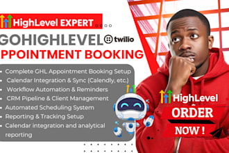 setup ghl appointment booking system ghl crm automation ghl expert landing page
