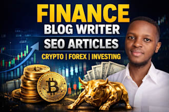 be your finance, business and investment content and article writer