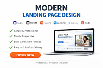 design super so ucraft pagexl landingi simvoly popsy tilda landing page website
