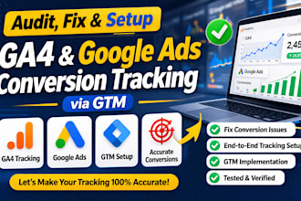 audit, fix conversion issues, and set up ga4 and google ads conversion tracking