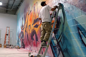 design a hand lettering graffiti signature logo