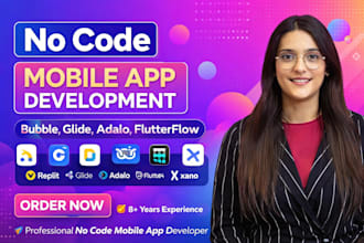 do flutterflow mobile app development no code mobile app adalo, bubble, glide
