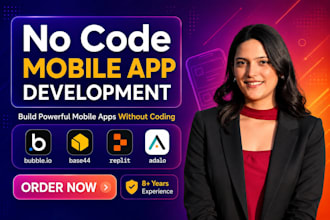 do base44 ai mobile app development no code  base44 app replit bubble io app