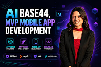 be base44 app developer for ai mobile app using replit flutterflow app developer