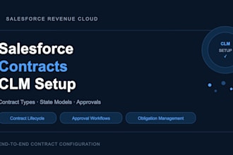 set up salesforce contracts with contract types, lifecycle states, and approval