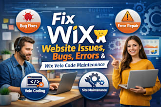 fix wix website issues bugs errors and handle wix velo code maintenance