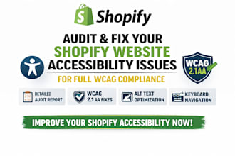 audit and fix your shopify website accessibility issues for full wcag compliance