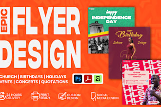 design a quality church, fellowship, or event flyer within 24 hours
