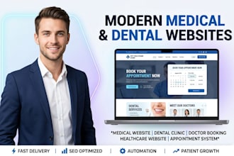 create medical website dental clinic site, doctor appointment healthcare website