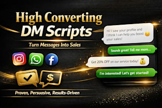 craft high converting dm script for sales leads and engagement