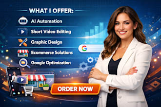 be ai automation short video editing graphic design ecommerce business google