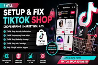 setup tiktok shop fix tik tok dropshipping tiktok shop marketing,tiktok shop ads