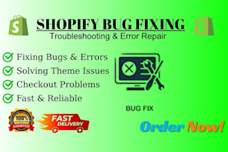 fix shopify bugs, errors, and issues professionally
