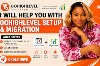 migrate clickfunnel sales funnel to ghl, ghl snapshot, setup ghl sub account