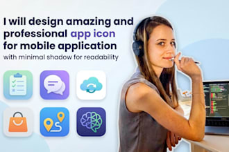 design amazing and professional app icon logo