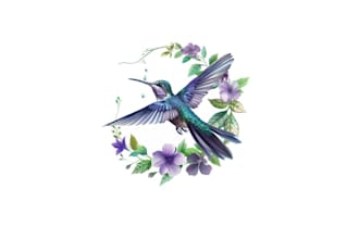 design unique hummingbird graphic logo
