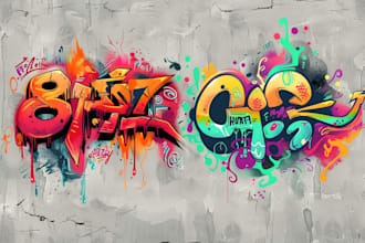 create an awesome graffiti for your logo or merchandise