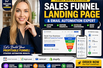 build clickfunnels sales funnel, landing page, membership funnel ghl kajabi