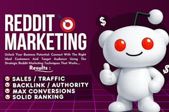 do reddit SEO post and ads management to promote business app website