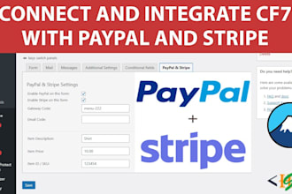 integrate paypal or stripe payment gateway in your wordpress website