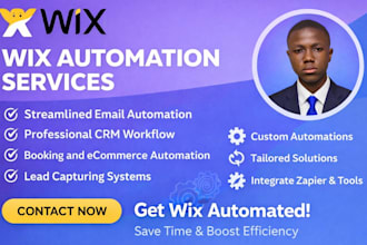 automate your wix website with booking system, email and CRM workflows