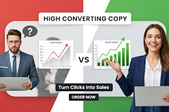 write high converting sales copy and landing page copywriting content