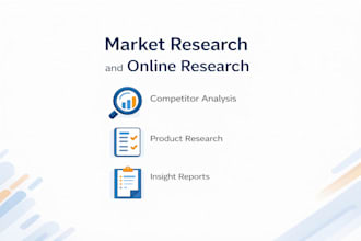 do market research competitor analysis and product research