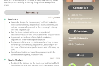 design a professional and modern resume in canva