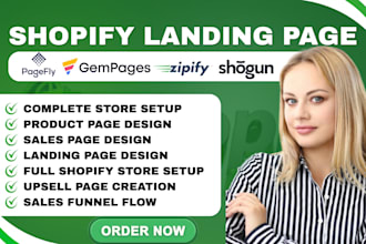 create optimized shopify landing pages with pagefly, gempage, replo, and zipify