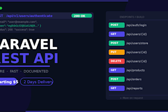 build and fix your laravel rest API