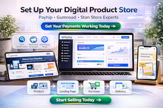 setup payhip gumroad store digital product listings landing page gumroad seo