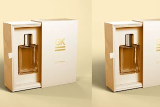 do perfume packaging, label design, 3d box mockup  luxury cosmetic logo
