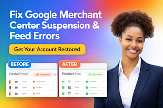 fix google merchant center suspension and misrepresentation, fix product feed