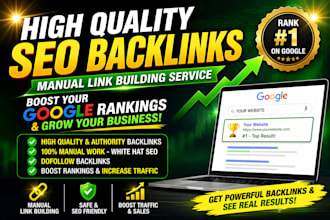 create manual SEO backlinks to boost your google rankings