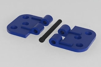 design a custom bracket or hinge in cad  engineering drawings