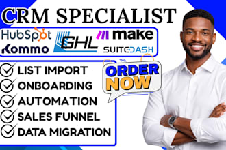 hubspot workflow gohighlevel kommo crm ghl contract automation suitedash makecom