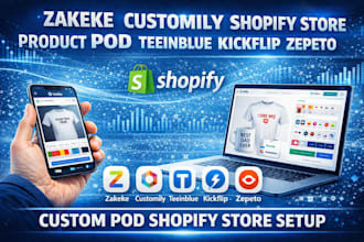 zakeke customily shopify store product pod teeinblue kickflip zepeto