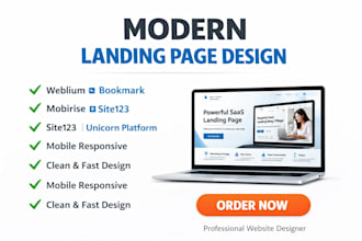 design weblium bookmark mobirise site 123 unicorn platform landing page website