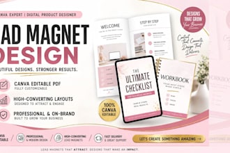 design lead magnet, PDF workbook, pdf lead magnet, worksheet, canva lead magnet