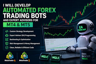 develop mt4 and mt5 automated trading bots and mt4 and mt5 expert advisor