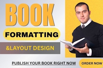 do book formatting and layout design, kindle ebook format