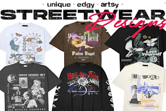 design a aestethic, edgy, urban, grunge for streetwear brand logo