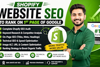 do shopify website SEO to rank keywords on 1st page of google