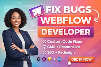 update webflow website content improve design and handle quick fixes