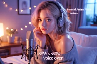 be your sensual anime female voice actress nsfw or sfw erotic asmr voice over