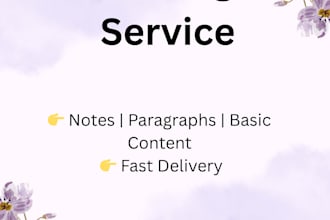 write simple and clear english paragraphs and notes