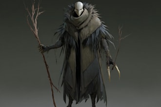 design fantasy horror character art or horror art