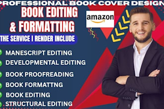 edit format and design book cover for amazon kdp ebook and paperback