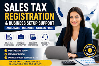 provide sales tax registration and business setup support